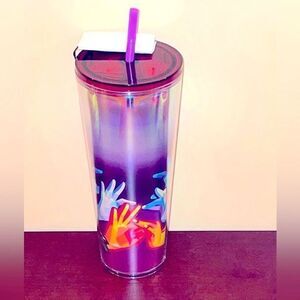 Starbucks 2021 ASL Holiday Purple Iridescent Hands Holo Cold Cup